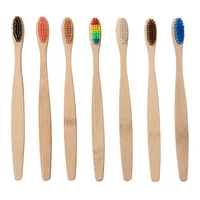 1pc colorful toothbrush natural bamboo toothbrush portable soft hair eco friendly brushes oral cleaning care tools