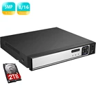 BESDER H.265 16CH 5MP NVR Обнаружение движения ONVIF P2P XMEye сетевой видеорегистратор 1 SATA HDD порт 4K выход для IP-камеры