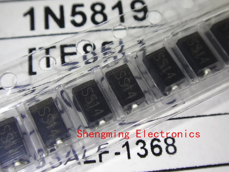 100 шт. Диод SMA Schottky 1N5819 SS14 1N5822 SS34 SR160 SS16 1N5817 SS12 SR1100 SS110 SR360 SS36 SS56 SS24 SR2100 SS210 SS310 |