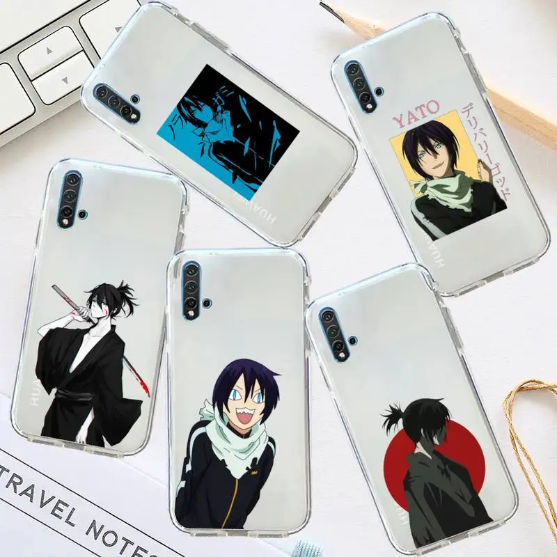 

Japanese Yato Noragami Anime Phone Case Transparent for Huawei honor P mate 40 20 30 10 50 i 9 x mate pro lite 8a