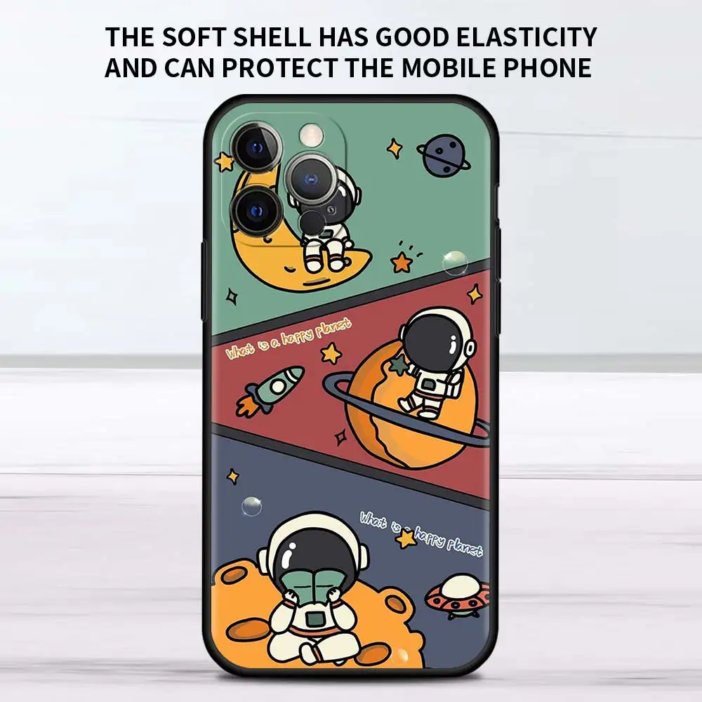 

Star Astronaut Cute Case Black Phone Cover