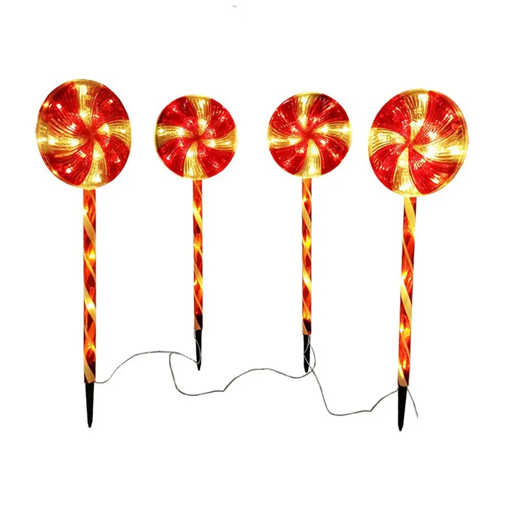 

Lollipop Mint Path Marker With 8 Patterns Christmas Lollipop Path Lights Decoration Outdoor Courtyard