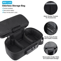 smell proof bag with lock odorless stash storage case smoking accessories set container anti odor medicine bag for home travel