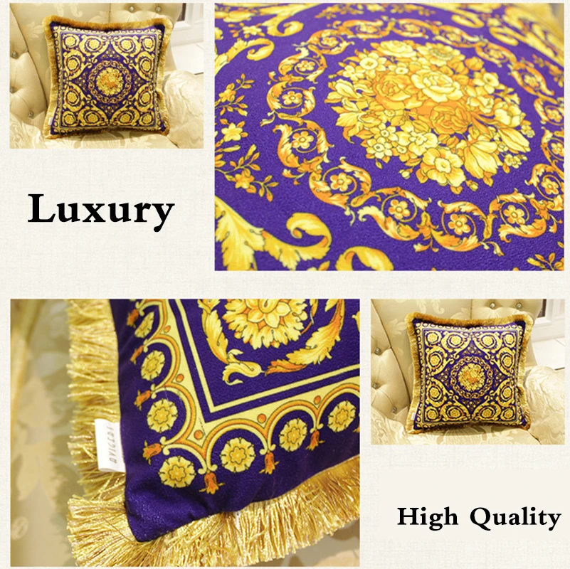 Роскошные классические геометрическые с картиной животных подушка кисточками