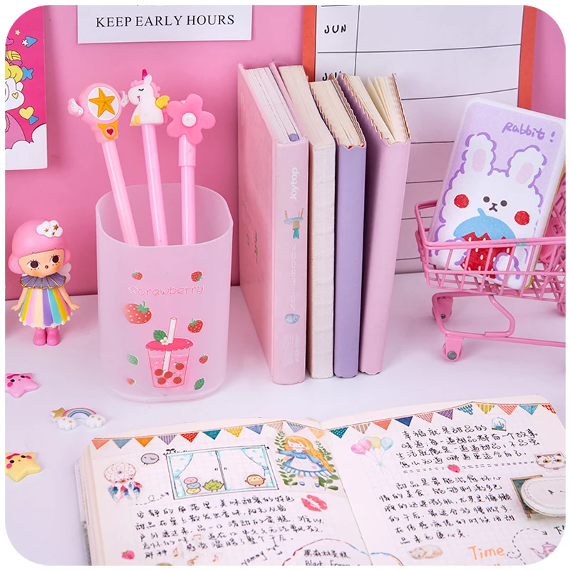 1 шт. креативный Прозрачный матовый держатель для ручек милая коробка хранения