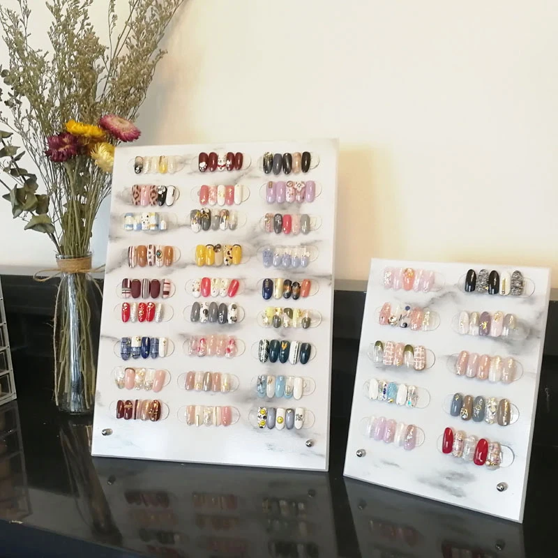 

Nail Art Board Display Clear Bar Tips Holder Acrylic Chart New arriv Manicure Tools Practice False Stick UV Gel Polish DIY Salon