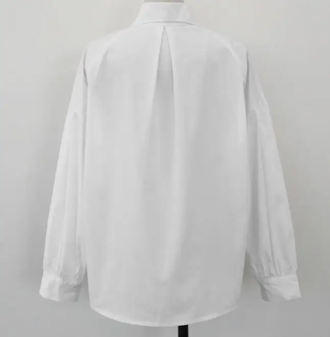 

Spring new fashion ol puff sleeve shirt women lapel metal button FRENCH STYLE top blouse