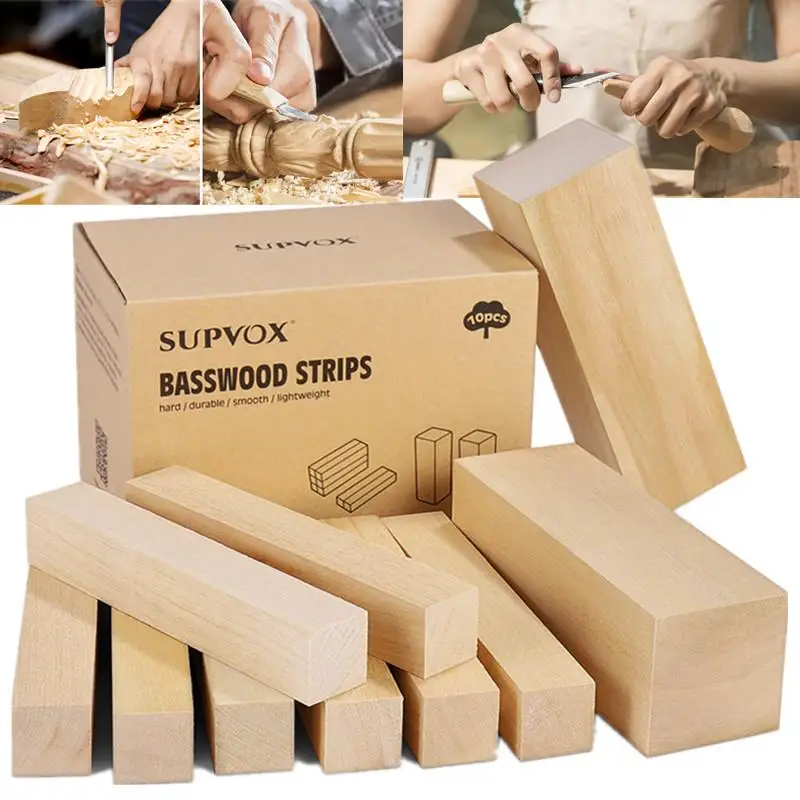 10 шт. ленты из липы жесткая гладкая модель игрушек резьба по дереву аксессуары