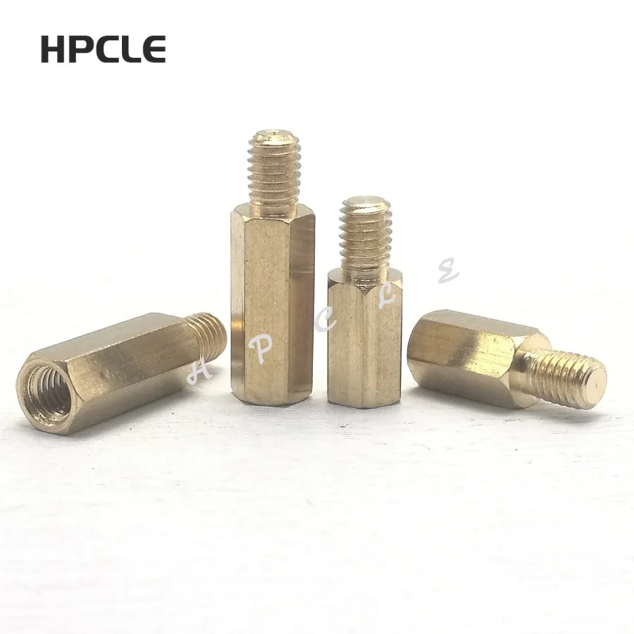 10/20 шт. M2* L+ 3 мм M2.5/M3/M4* л+ 6 мм шестигранный латунь расстояние винты с резьбой столб PCB компьютер PC материнская плата стоек распорку