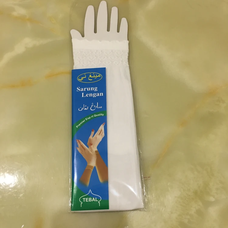 

H032 fashion long oversleeve muslim glove assorted colors sun protection UV proof Arm cover