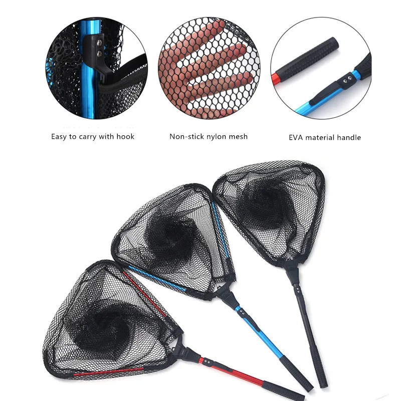 

Aluminum telescopic fishing net, folding landing gear, triangle folding fishing net, fishing net, fishing gear