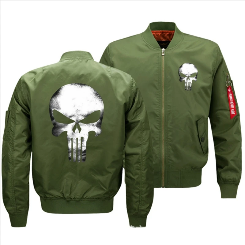 

2021Flight Flying Jacket Winter thicken Warm Zipper Men Jackets Punisher Men's Casual Coa