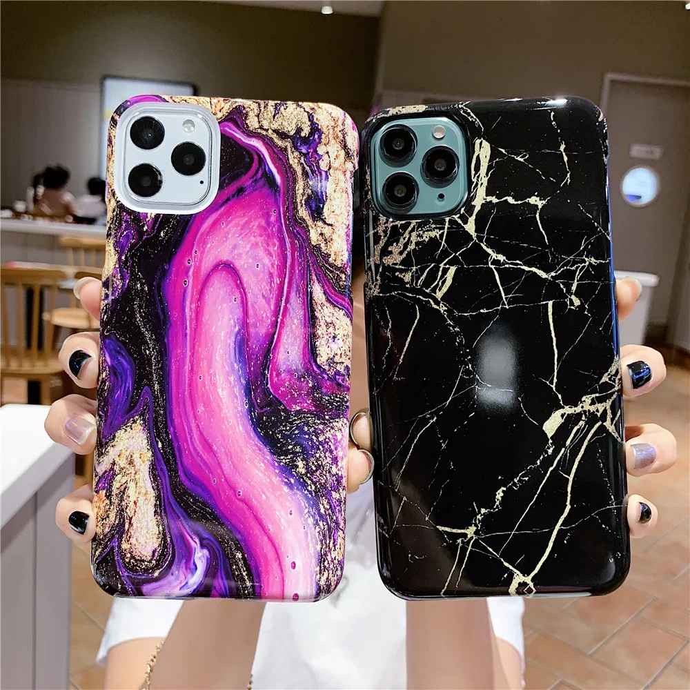 Обновленный золотой чехол для iPhone 11 Pro MAX XS X XR тонкий жесткий максимальный