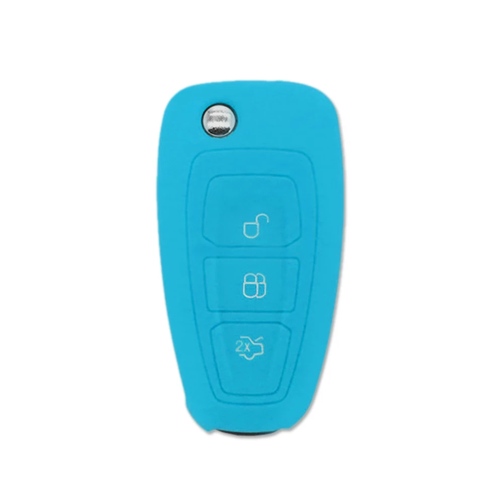

Muchkey Silicone Car Key Cover Rubber Key Fob Case Holder Fit For Floding Fit For Ford Mondeo