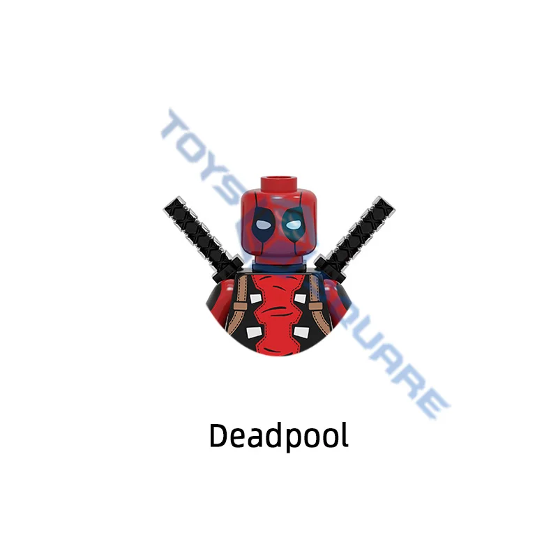 Строительные блоки: Железный человек Капитан Америка Дэдпул Hawkeye Халк ракета