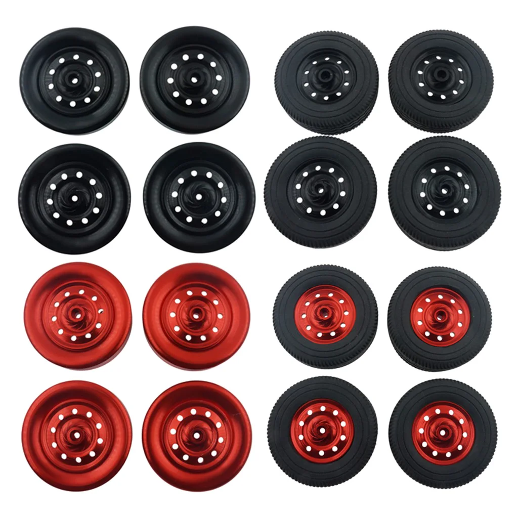 

WPL D12 Tires 4pcs Upgrade Wheel Rim Wheel Hubs RC Car Spare Parts Accessories
