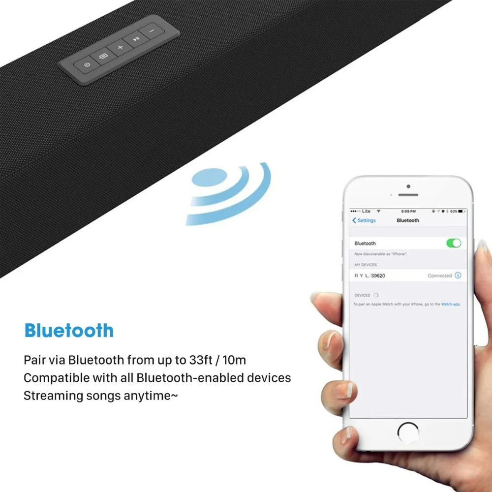 120 Вт звуковая система для домашнего кинотеатра, саундбар, 2,1 ТВ, Bluetooth, динамик, поддержка, оптический AUX, коаксиальный, звуковая панель, сабвуфер, динамик s для телевизора