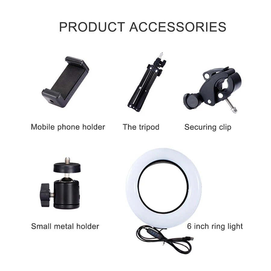 MAMEN фотографический Dimmable светодиодный Selfie кольцо свет лампы Youtube видео студия