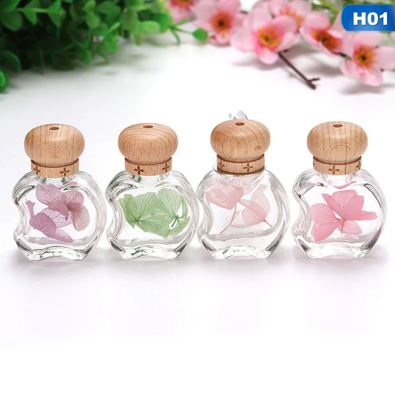 1pcs Random Color 1 шт. автомобильный ароматизатор на клипсе диффузор Авто вентиляционное отверстие выход пустая бутылка с цветочный освежитель воздуха Стекло Хрустальная бутылка эфирные масла - Название цвета: 1pcs Random Color