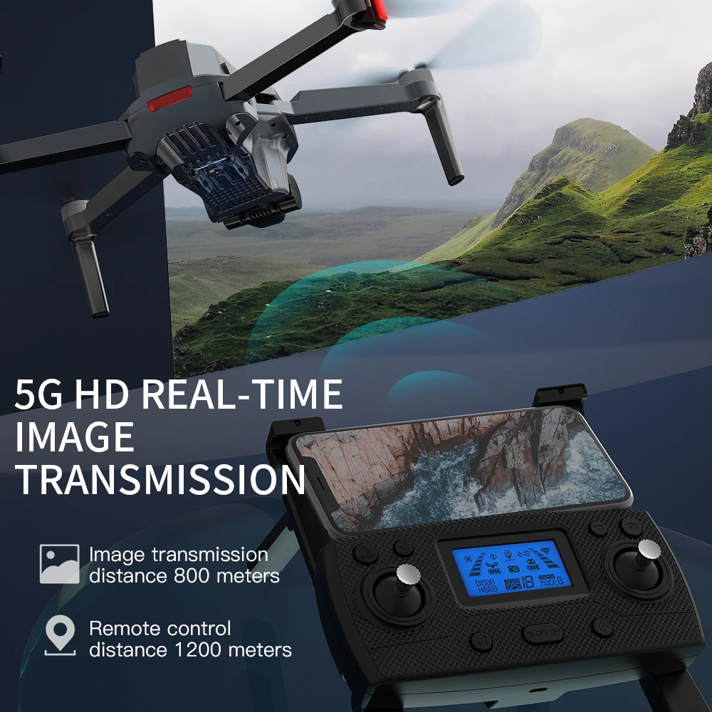 Дрон ZLLRC SG907MAX Радиоуправляемый камера 4K HD GPS FPV радиус действия 5G км | Игрушки и