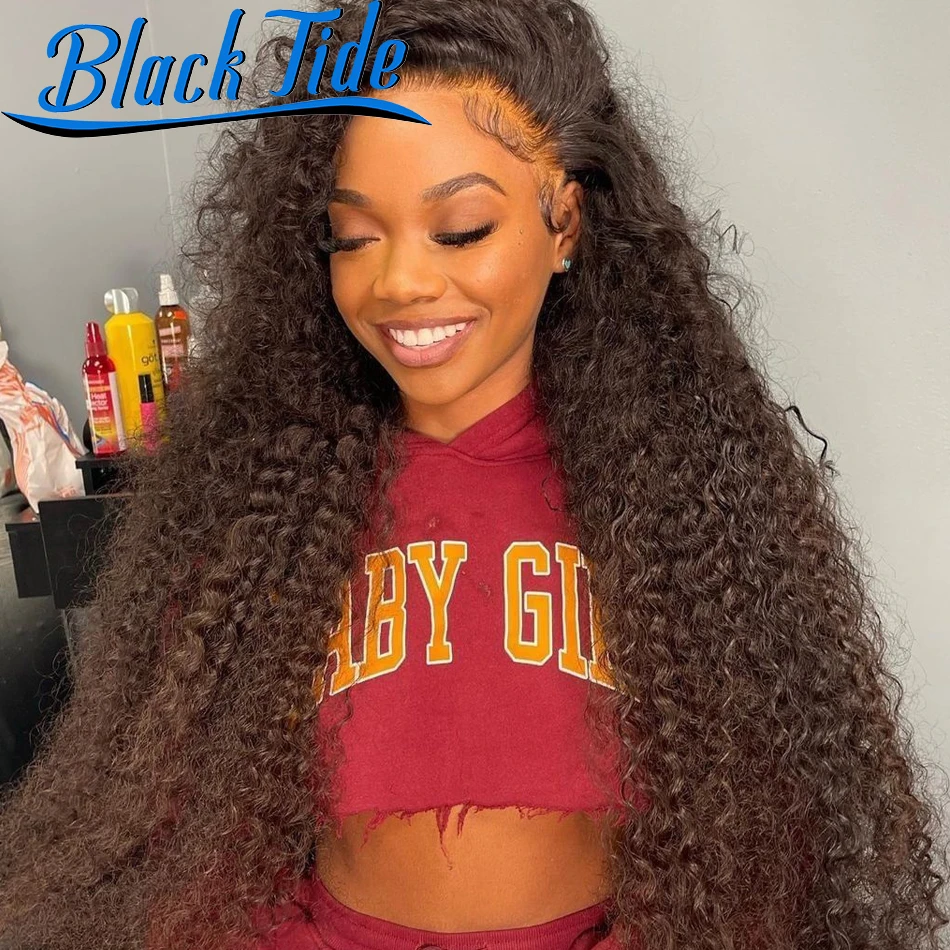 Curly Lace Front Wig 13x4 Lace Frontal Wig Transparent Lace Wigs Remy 180% Curly Lace Front Human Hair Wigs Pre Plucked