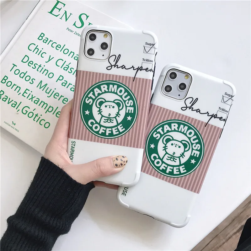 Милый чехол для телефона с рисунком кофе iPhone 11 Pro XS Max XR X 7 8 Plus противоударный