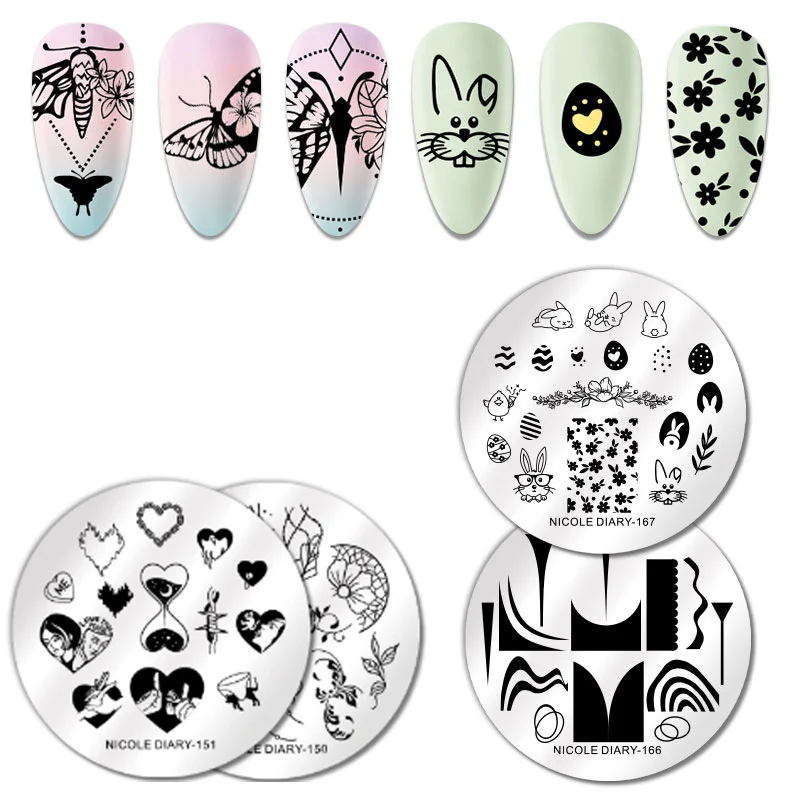 

1PC Stainless Steel Printing Nail Stamping Plates Sets Manicure Leaves Maple Template Xmas Snowflakes Nail Art Stamp DIY Tools