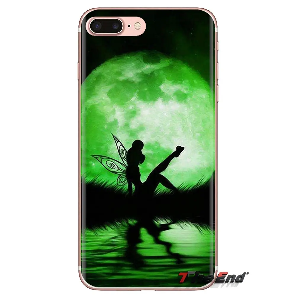 Transparent Soft Shell Covers For Samsung Galaxy S2 S3 S4 S5 MINI S6 S7 edge S8 S9 Plus Note 2 3 4 5 8 Coque Fundas Tinkerbell |