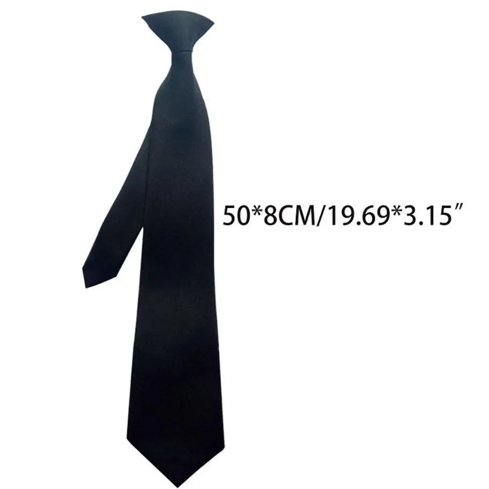 

Security Guard Men Uniform Pre-Tied Clip Necktie for Wedding Funeral Meeting