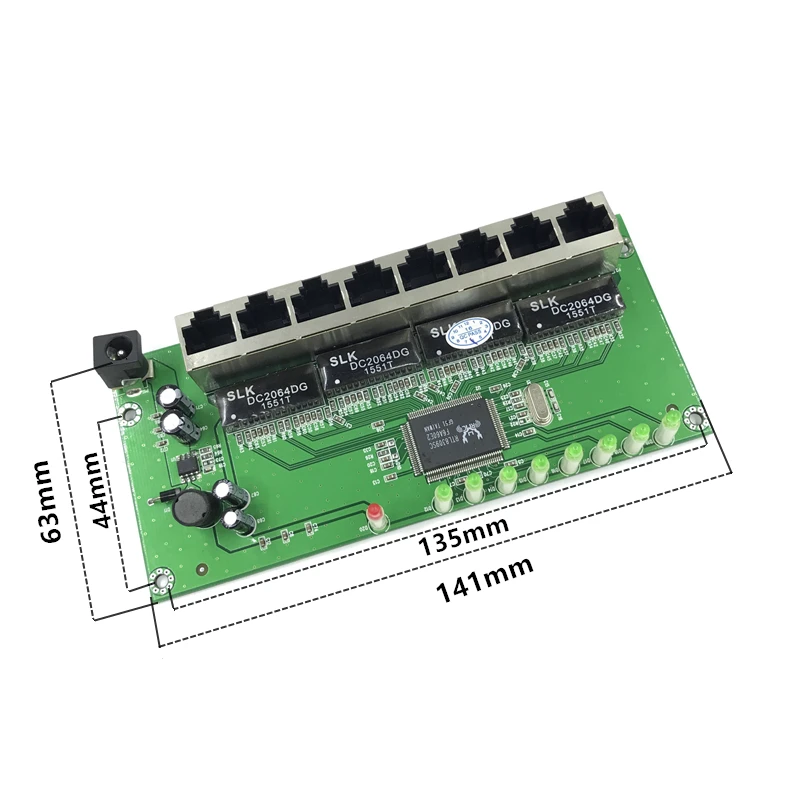 OEM Прямая продажа с фабрики мини Быстрая зарядка 10 / 100 Мбит/с 8-портовый Ethernet