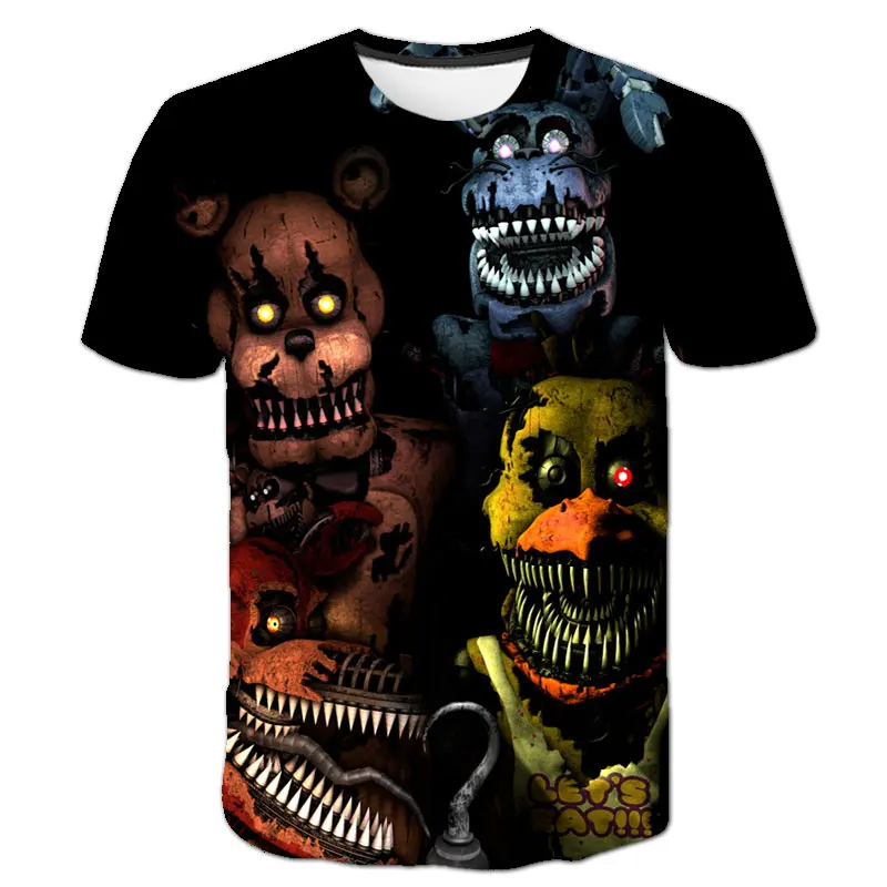 

Fredd Ys Five Nights - Boys And Girls T-Shirt, Horror T-Shirt, Children's 3D Printed T-Shirt, Fnaf Clothing, Summer 2021 T-Shirt