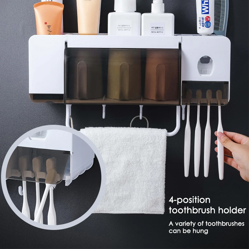 Отверстие бесплатно держатель для зубной пасты и щетки соковыжималка Диспенсер