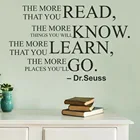 Мотивирующая Настенная Наклейка с цитатами доктор Сейн, Офисная виниловая настенная наклейка для книги, комнаты, домашний декор, чтение, Обучение искусству W333