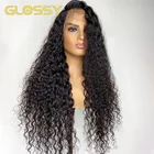 Парик из натуральных бразильских кудрявых волос с крупными волнами для чернокожих женщин, парик с застежкой 4x4 HD, прозрачный парик фронта шнурка