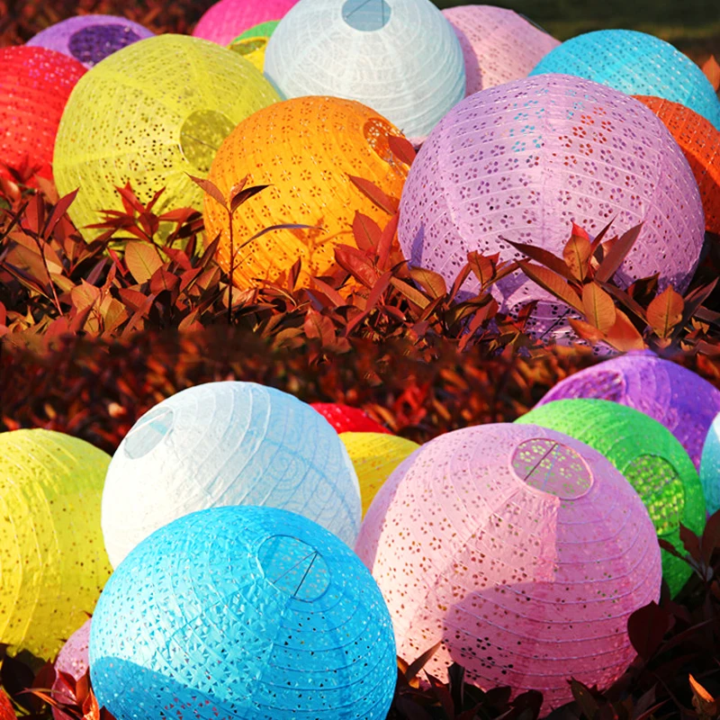8 ~ 16 дюймов креативный цветной полый бумажный фонарь потолочное украшение