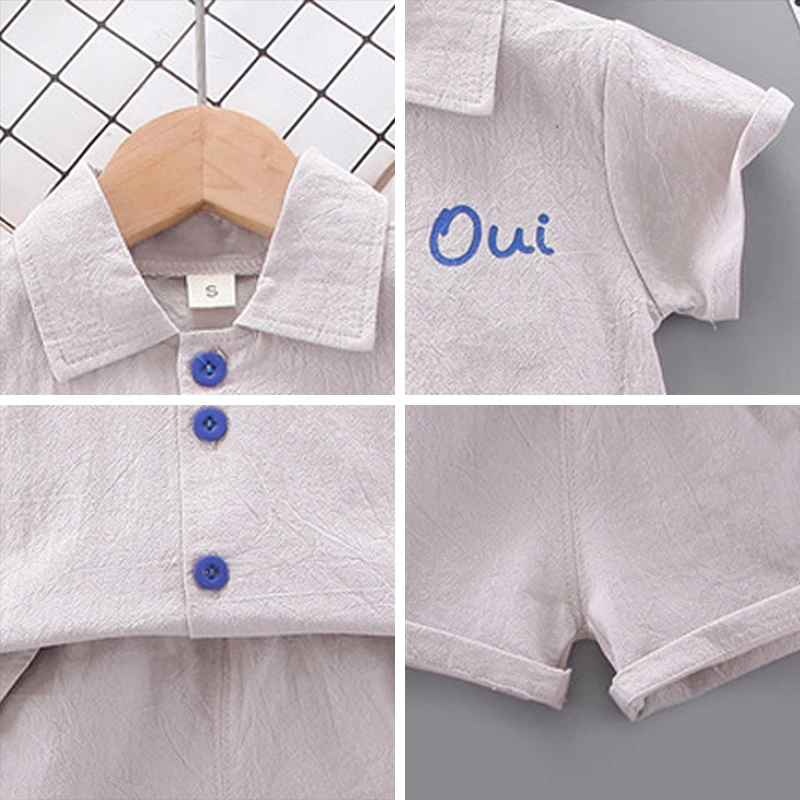 

Boys Girls Casual Clothing Sets Toddler Letter Print T-Shirt And Shorts 2pcs Outfits Korean Style Children Fashion Suits