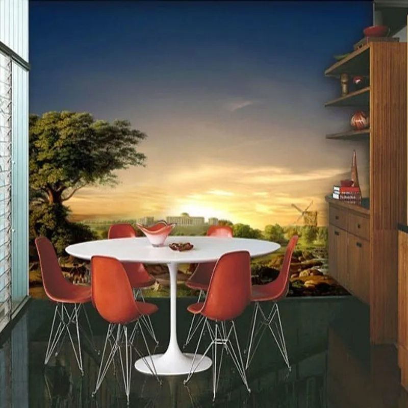 

Dropship Custom Mural Custom Wall Painting Wallpaper Living Room TV Backdrop Bedroom Sofa Wall Dusk Wallpaper Mural Wall Paper