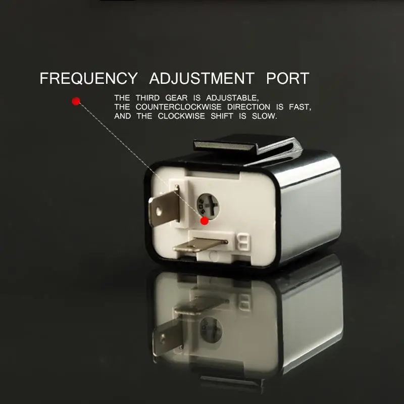 Светодиодный Flasher 12V 2 Pin регулируемое частотное реле индикатор сигнала поворота для мотоцикла исправление