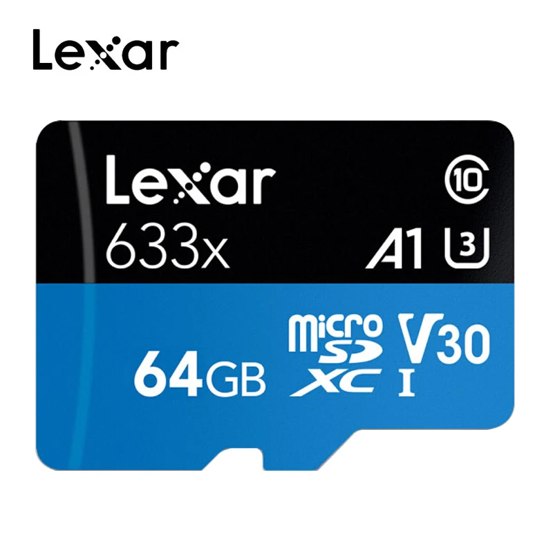 Lexar высокоскоростная карта micro sd 512 ГБ 16 ГБ 32 ГБ 64 ГБ 128 ГБ 256 ГБ SDXC/SDHC флэш-карта памяти micro sd для Gopro/DJI/nintendo sw - Емкость: 64GB