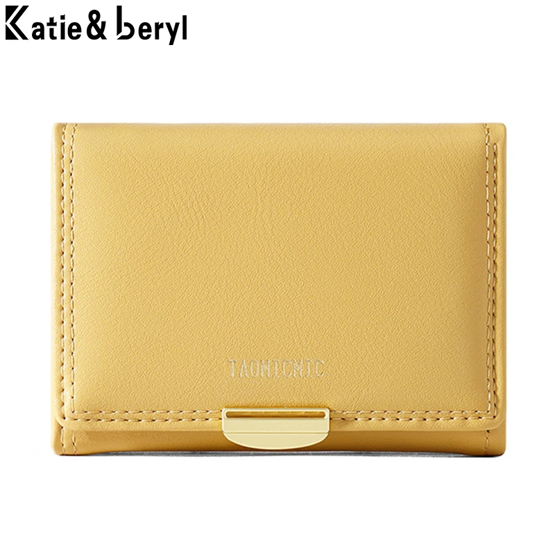 

Fashion Brand Designer Women's Wallets Mini Coin Purse Ladies Small Wallet Female PU Leather 3 Fold Zipper Credit Card Holder