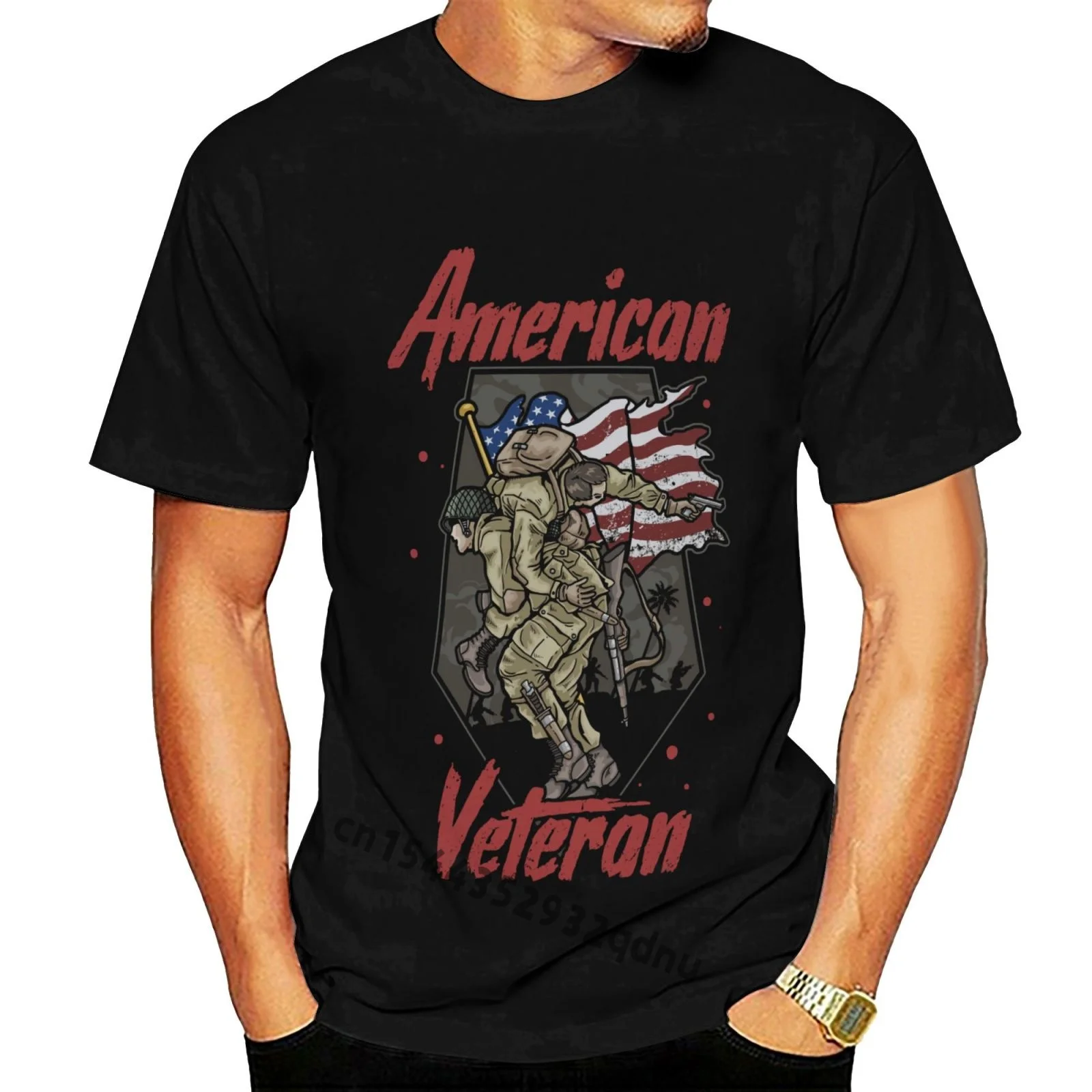 

T-shirt American Veteran Brotherhood Men's Fashion Short Sleeves Cotton Tops Clothing Men Women Cartoon Casual O-neck