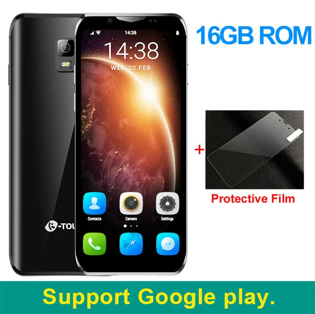 i10S 16GB Black Мини-смартфон K-Touch i10, четырехъядерный, 3 ГБ, 64 ГБ, 3,46 дюймов, 6D, изогнутое стекло, экран, Android 8,1, Face ID, wifi, маленький смартфон 4G - Цвет: i10S 16GB Black