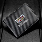 Чехол-бумажник из углеродного волокна для водительского удостоверения, Обложка для автомобильного водительского удостоверения личности, чехол для Cadillac XT5 CT5 XT6 CT6 XT4 CT4 CTS ATS SRX