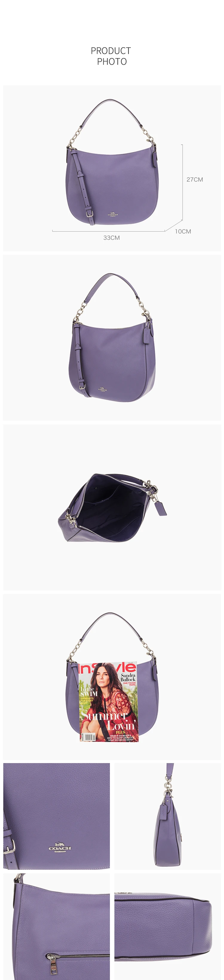 Новая сумка Coach F31399, сумка-хобо из кожи с галькой