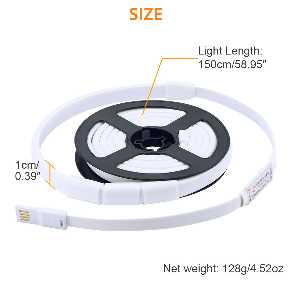 RGB Светодиодная лента гибкая освещения с батарейным отсеком Водонепроницаемая