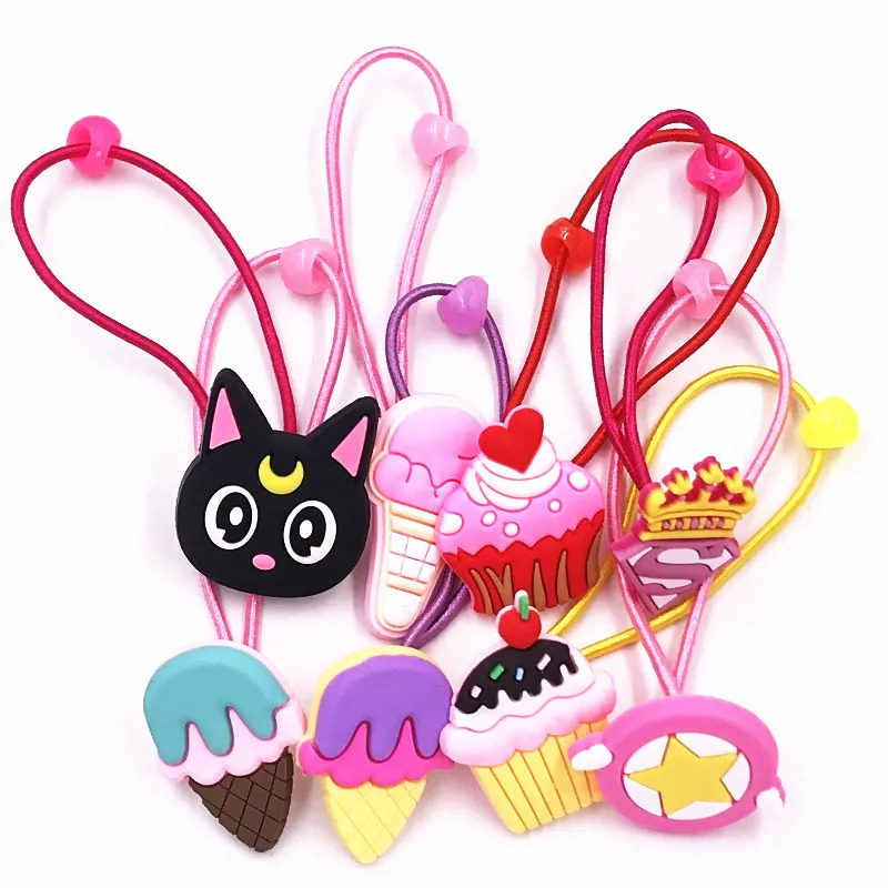 1 шт. милый мультяшный торт икона мороженого эластичная лента для волос ПВХ