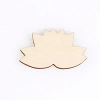 lotus shape mascot laser cut christmas decorations silhouette blank unpainted 25 pieces wooden shape 0899