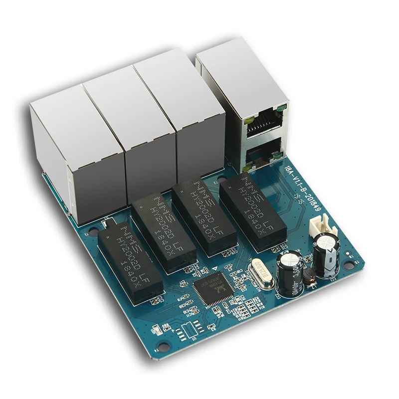 

8-port 100M Switch Module Cable to Network Port 5-12V Network Data Transmission Engineering Debugging Branch Motherboard