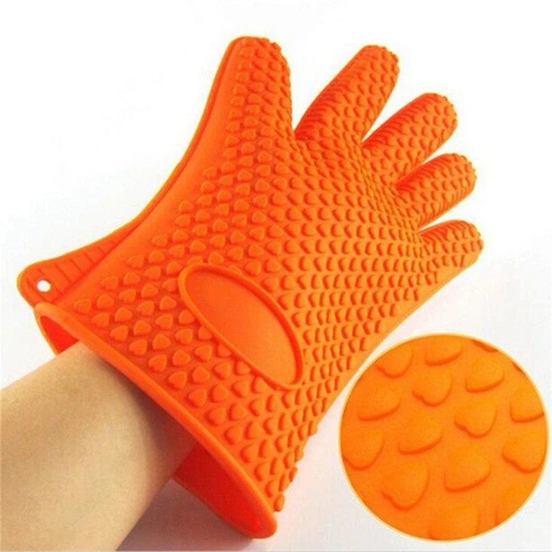 

Kitchen Heat Resistant Silicone Glove Oven Pot Holder Baking BBQ Cooking Mitt