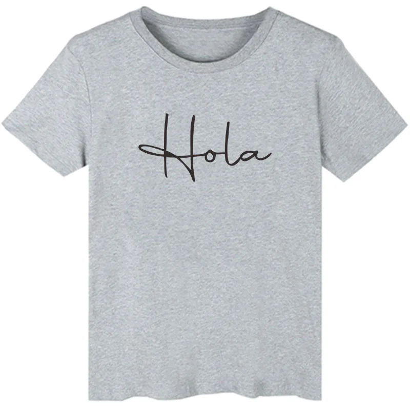 

Hola camiseta ropa mujer Funny Summer T-shirt Women cloth Hipster Letter Print t shirt for lady top tee